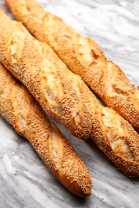 Artisan Sesame Sourdough Baguette - BAKED - 1 pc