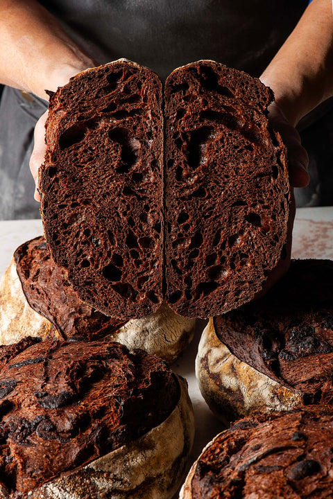 Dark Chocolate Artisan Sourdough (48 Hours) Sliced - FROZEN - 700 Grs