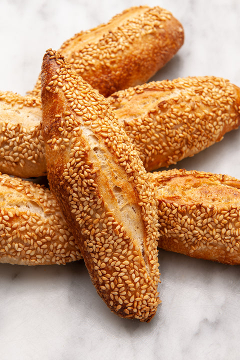 Mini Artisan Sesame Sourdough Baguette - FROZEN - Pack of 24 pcs