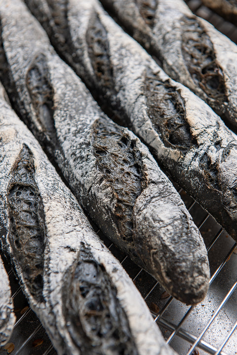 Artisan Charcoal Sourdough Baguette - FROZEN - Pack of 4 pcs